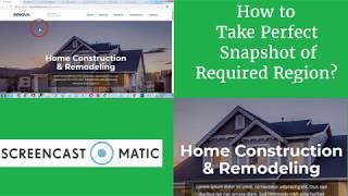 How to take perfect snapshot of required region in screen cast o matic