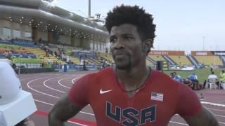 World record - Richard Browne (USA) after his victory in the men's 200m T44 | Doha 2015