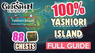 How to: Yashiori Island 100% FULL Exploration ⭐  ALL CHESTS GUIDE 【 Genshin Impact 】