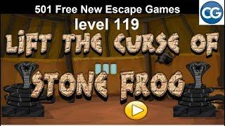 [Walkthrough] 501 Free New Escape Games level 119 - Lift the curse of stone frog - Complete Game