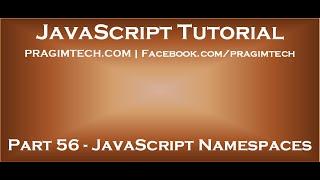 Namespaces in JavaScript