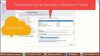 sql server 2017 Database Engine Services installation failed  || Mansoor Anwar ||