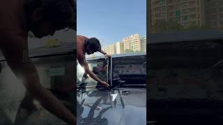 Thar car black&kaley sheshe install #caraccessories #carlover #reels #shorts
