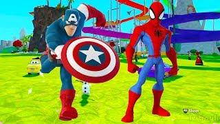 Супергерои Человек Паук и Капитан Америка Мультик игра Дисней SpiderMan & Captain America