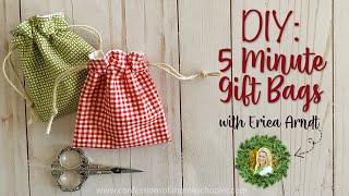 5 Minute Gift Bag // Easy Sewing Tutorial