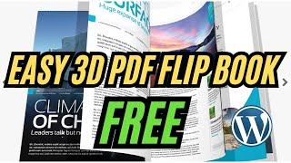 How To Create Free Real 3D Flip Book PDF Viewer For WordPress Website 2024