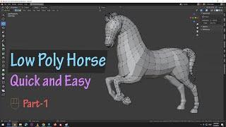 Low Poly Horse model Quick and easy