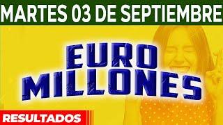 Resultado del sorteo Euromillones del Martes 3 de Septiembre del 2024. 