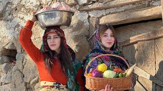 Cooking oven-rolled kebab in a mountain village!