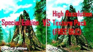 Skyrim: Special Edition vs. High Resolution Texture Pack DLC