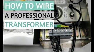 LANDSCAPE LIGHTING TRANSFORMER | How to wire up a professional landscape transformer