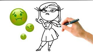 Draw Disgust From Inside Out Step-By-Step Guide For Kids Draw & Color