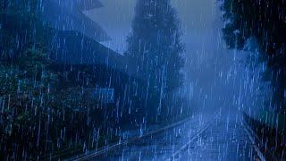 99% Fall Asleep Fast in 3 Minutes with Heavy Rain & Thunderstorm at Night - Nature Relaxing Sounds