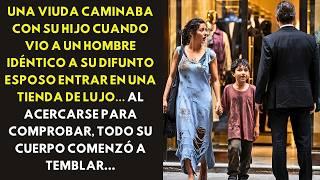 UNA VIUDA CAMINABA CON SU HIJO CUANDO VIO A UN HOMBRE IDÉNTICO A SU DIFUNTO ESPOSO ENTRAR EN UNA...