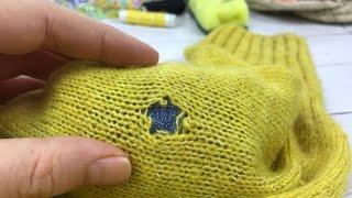 HOW to sew up a HOLE on a knitted SWEATER