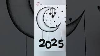 Happy new year Drawing / New Year drawing 2025 #drawing #shorts #viral