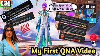 My First BGMI QNA Video & UC Giveaway#bgmi #qna #viral #pubgm #giveaway