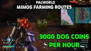 Palworld: Mimog Farming Routes - 3000 Dog Coins in 60 Min | 2 Routes