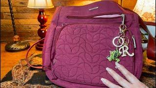 Purse Rummage!(Whispered version) Switching Christmas to Travelon Bag. Short purses show & tell~ASMR