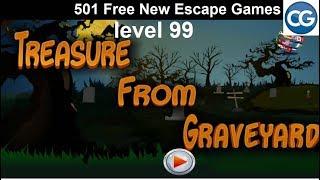 [Walkthrough] 501 Free New Escape Games level 99 - Treasure from graveyard - Complete Game