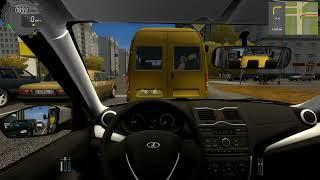 Lada Granta taxi + race (City Car Driving)