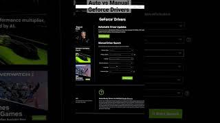 Auto or Manual Install Geforce Drivers?