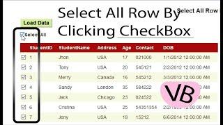 Select All Row In GridView By Clicking CheckBox In ASP.Net VB/ JQuery