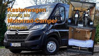 Kastenwagen zum Motorradcamper umbauen