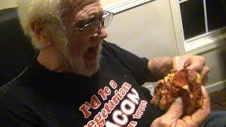 Angry Grandpa - The Little Caesars Bacon Wrapped Pizza!