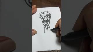Don't Blink! I Drew 447 Cartoon Faces in Seconds! ️ #shorts #funny