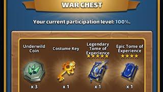 War chest + Epic & Legendary Tome of Experience + White Rabbit | Empires and Puzzles