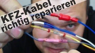 Auto Kabel richtig reparieren, löten, Crimpen, Quetschen und Kabel verbinden