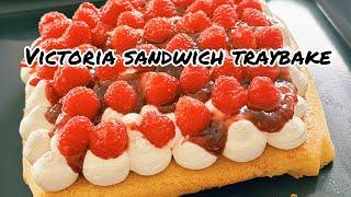 Victoria Sandwich Traybake - Easy recipe