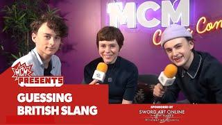 It Cast Sophia Lillis, Wyatt Oleff and Jaeden Martell Guess British Slang