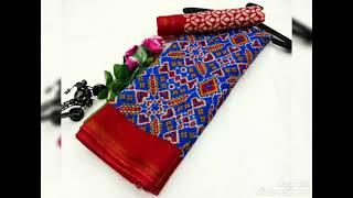 BHGRU PRINT CHANDARI SILK SAREE # HOT PATOLA SOFT LINEN COTTON