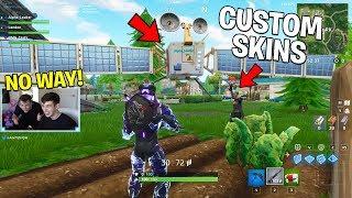 The CHEATER gave everyone CUSTOM SKINS in Fortnite.. (Fortnite Battle Royale)