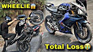 Bike crash  || Total loss || Road rage #crash #wheelie #viralvideo