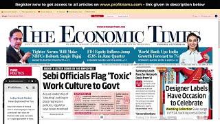 4 September 2024 | The Economic Times Newspaper | Daily Finance & Business News Analysis