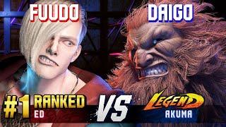 SF6 ▰ FUUDO (#1 Ranked Ed) vs DAIGO (Akuma) ▰ High Level Gameplay