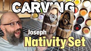 Carve With Me! The Nativity (Full Tutorial on Joseph)