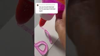 ️ Aubreigh name Glue lettering num 595, #shorts , #calligraphy lettering , #satisfyingvideo