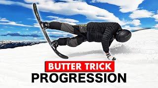 Snowboard Butter Trick Progression