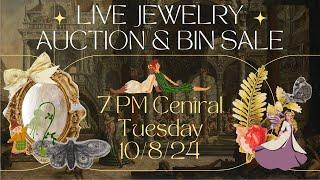 LIVE Jewelry Auction & BIN Sale 7 M CT Tues. 10/8/24!