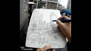 Sketching Taipei on a rainy day ️ ️ #genebond #urbansketching