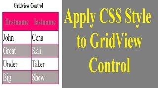 apply customize css style asp.net gridview control