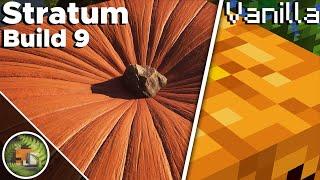 Realistic Pumpkins in MC! - Stratum Build 9 [2048x] vs Vanilla Minecraft [16x]