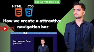 How we Create a attractive Navigation Bar For our Website with Html and Css