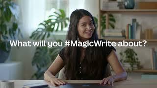 Melanie Perkins and the Canva team try Magic Write in Canva Docs