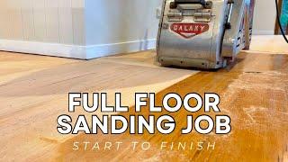 Full Floor Sanding Job | Start to Finish | Hardwood Floor Refinishing | Machine ASMR