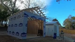 Building a 12x16 Shed start to finish! Time lapse. Cost $2,800.00